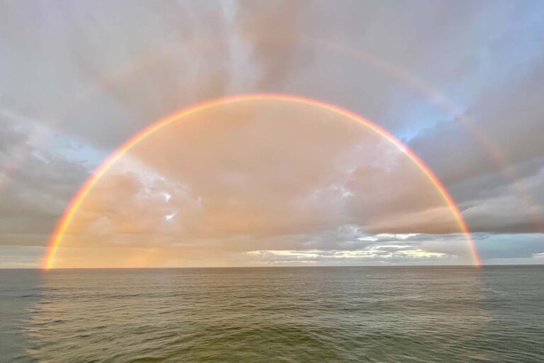 rainbow over ocean